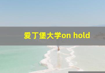 爱丁堡大学on hold